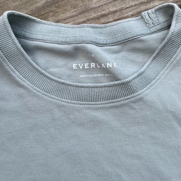 Everlane Premium Weight Relaxed Tee Ribbed collar XL - Picture 8 of 9